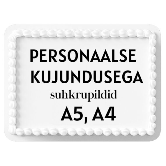 Söödav suhkrupilt personaalse kujundusega